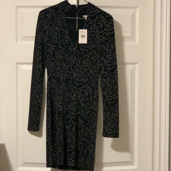 Guess | Victoria Sparkle Dress | Black & Silver - Picture 2 of 3